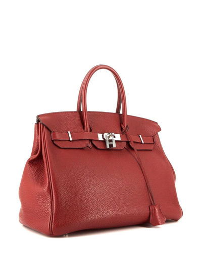 Pre-owned Hermes  Birkin 35 Handbag In 红色