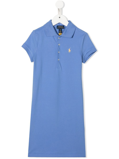 Shop Ralph Lauren Polo T-shirt Dress In 蓝色