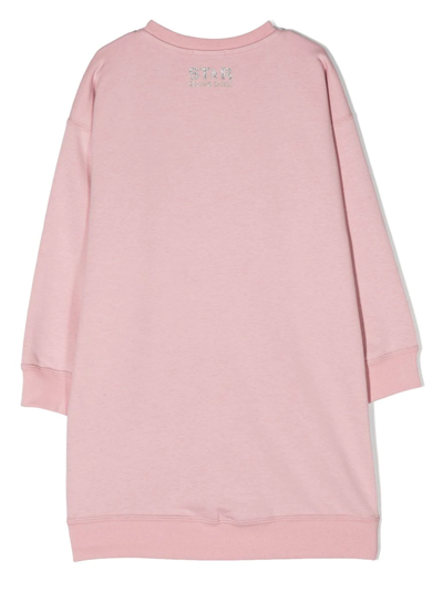Shop Golden Goose Star-patch Cotton Jumper Dress In Pink