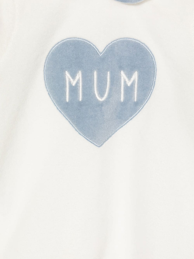 Shop La Stupenderia Mum-print Detail Babygrow In 白色