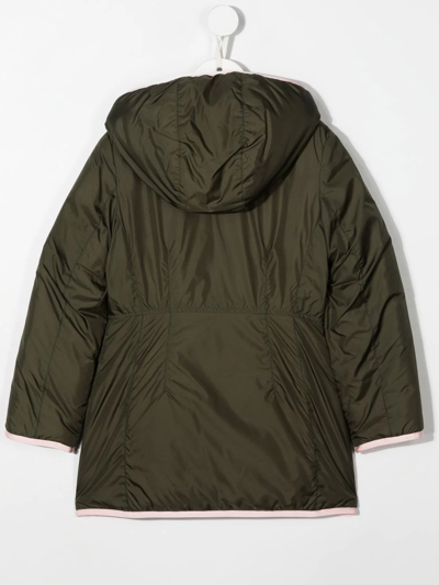 Shop Fay Hooded Padded Parka Coat In 绿色