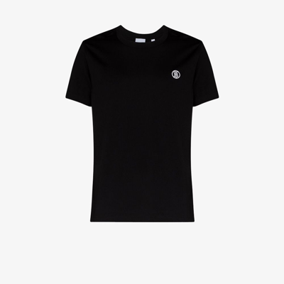 Shop Burberry Black Parker Logo T-shirt