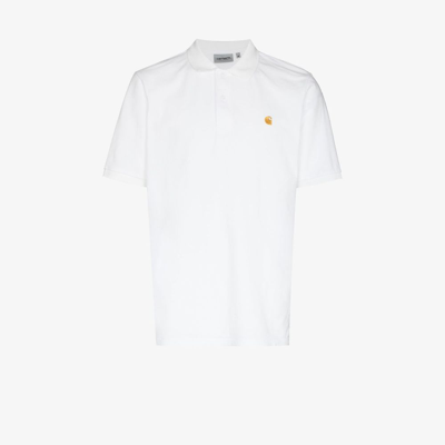 Shop Carhartt Poloshirt Mit Logo-stickerei In White