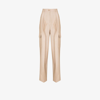 Shop The Frankie Shop Neutral Maesa Cargo Pants - Women's - Polyester/rayon/spandex/elastane In Neutrals
