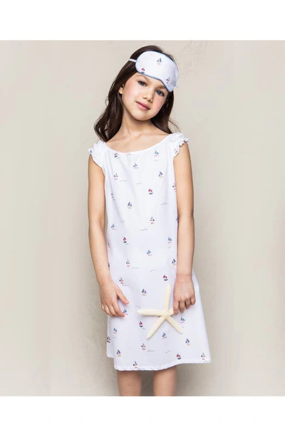 Shop Petite Plume Kids' Amelie Bateau Neck Nightgown In White
