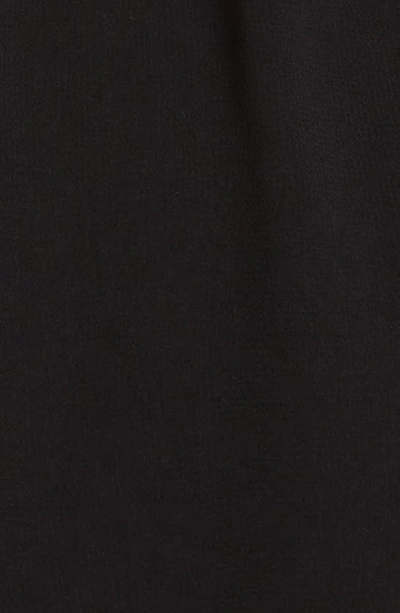 Shop Donna Karan Smocked Off The Shoulder Georgette Top In Black