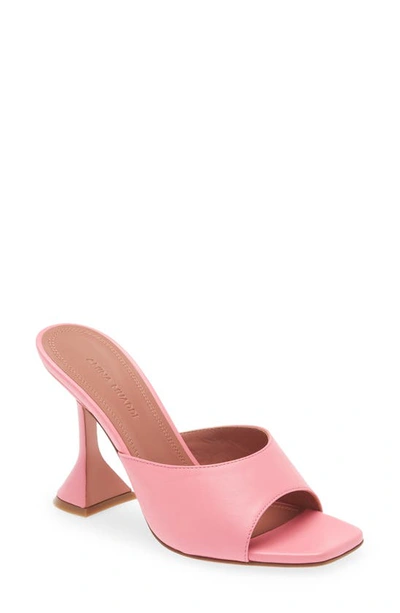 Shop Amina Muaddi Lupita Slide Sandal In Nappa Bubble