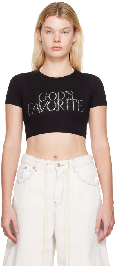 PRAYING SSENSE EXCLUSIVE BLACK 'GOD'S FAVORITE' T-SHIRT 