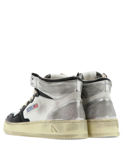 Shop Autry "medalist Mid Super Vintage" Sneakers In Silver