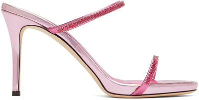 Shop Giuseppe Zanotti Pink Alien Heeled Sandals