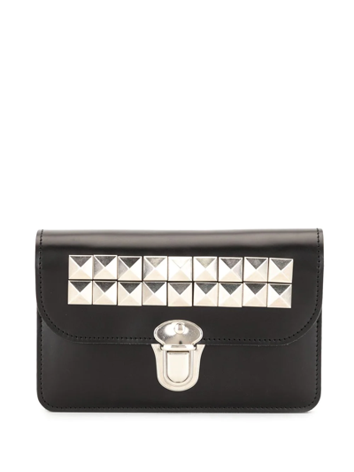 Shop Comme Des Garçons Studded Leather Wallet In Black