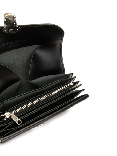 Shop Comme Des Garçons Studded Leather Wallet In Black