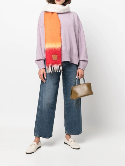 Barrie Fine-knit Cashmere Jumper In Purple