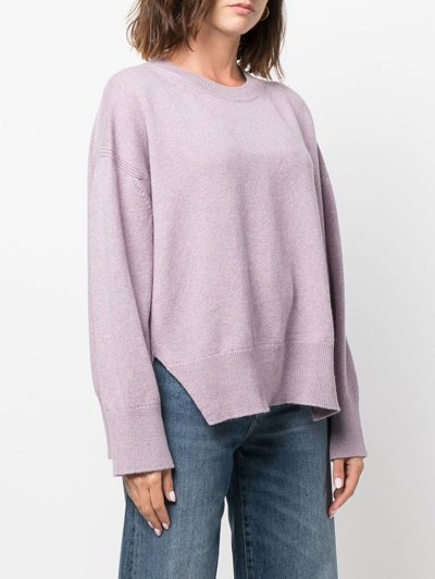 Shop Barrie Fine-knit Cashmere Jumper In Purple
