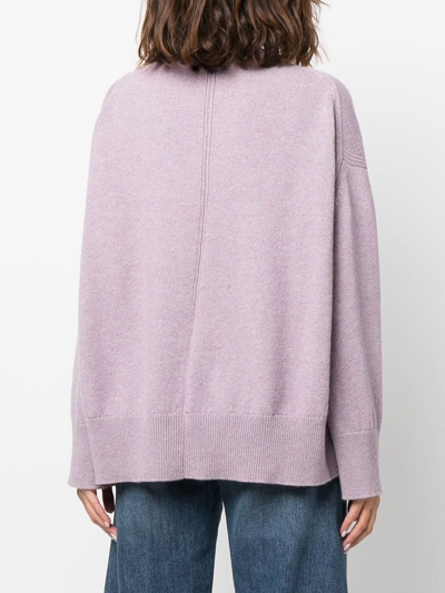 Shop Barrie Fine-knit Cashmere Jumper In Purple