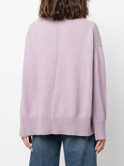Barrie Fine-knit Cashmere Jumper In Purple