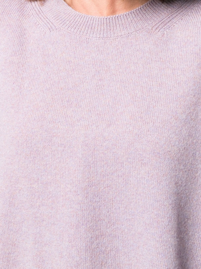 Shop Barrie Fine-knit Cashmere Jumper In Purple