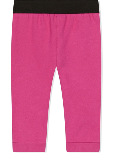 Shop Dolce & Gabbana Logo-waistband Track Pants In Pink