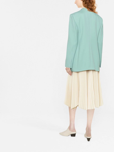Jil Sander Straight Double Buttoned Tailoring Blazer In Blue