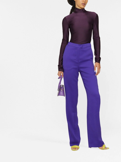 Shop The Andamane Straight-leg Tailored Trousers In Purple