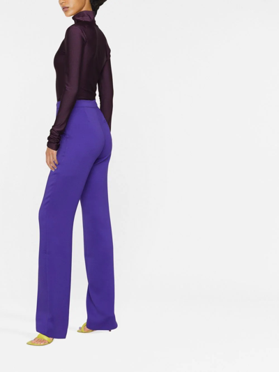Shop The Andamane Straight-leg Tailored Trousers In Purple