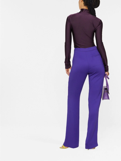 Shop The Andamane Straight-leg Tailored Trousers In Purple