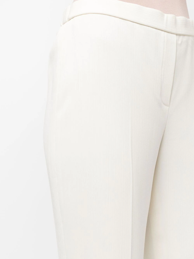 Shop Theory Mid-rise Cropped Trousers In Neutrals