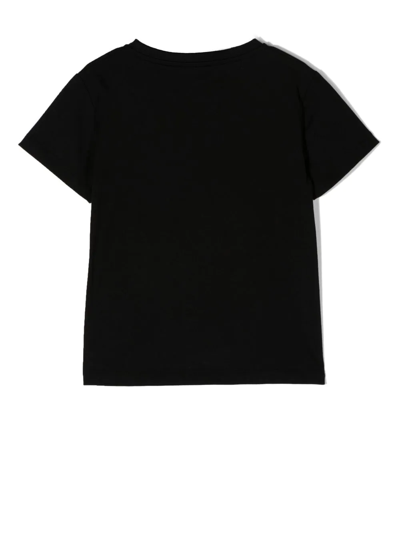 Shop Versace Gem-logo Short-sleeved T-shirt In Black
