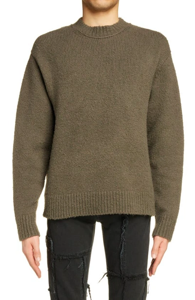 Shop Acne Studios Wool Blend Rib Sweater In Forest Green