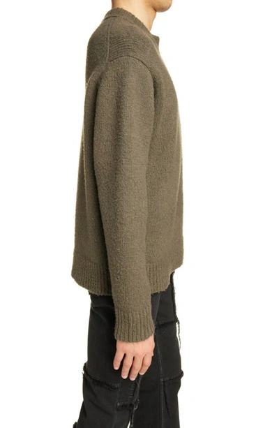 Shop Acne Studios Wool Blend Rib Sweater In Forest Green