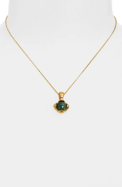 Shop Alighieri The Eye Of The Storm Emerald Pendant Necklace In Gold