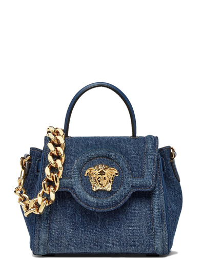Shop Versace Small Handbag The Medusa In Blue