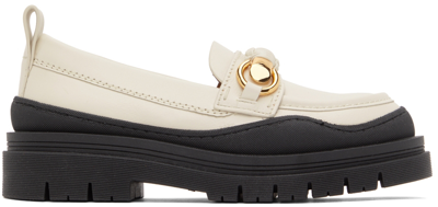 Shop See By Chloé Off-white Lylia Lug Loafers In 101 Natural