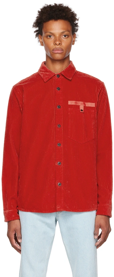 Stone island popover corduroy hot sale shirt