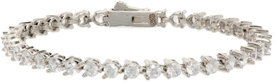 Shop Heron Preston Silver Multichain Bracelet In Light Silver Color