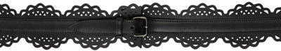 Shop Alaïa Black Vivienne Belt In 999 Noir