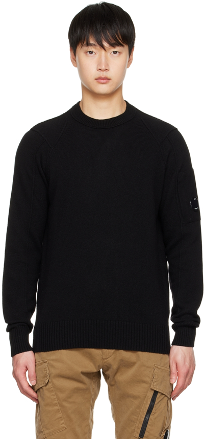 Shop C.p. Company Black Lightweight Sweater In 999 Black
