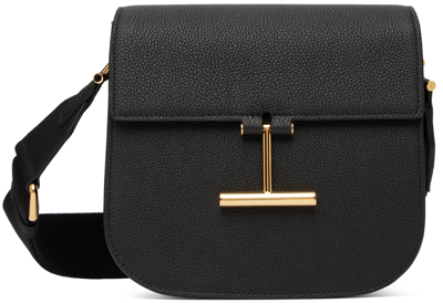 Shop Tom Ford Black Mini Tara Shoulder Bag In U9000 Black