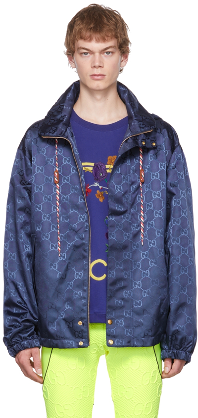 Gucci Monogram Jacquard Hooded Jacket Tide