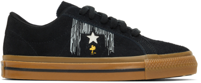 Shop Converse Black Peanuts Edition One Star Sneakers In Black/egret