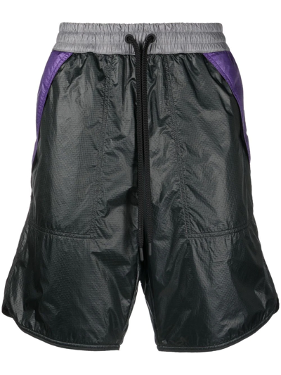 Shop Moncler Elasticated Knee-length Shorts In Black