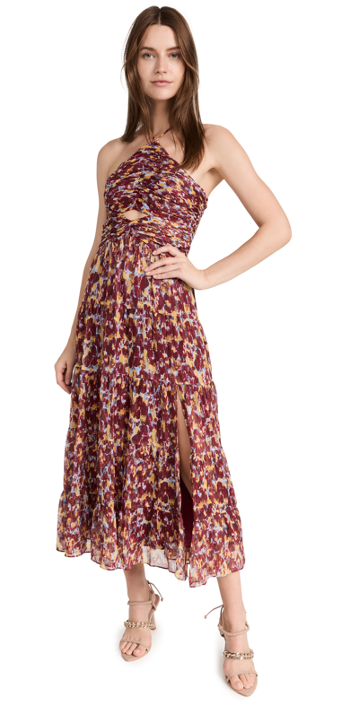 Shop Likely Khiara Dress In Marron/lavender Luster Multi