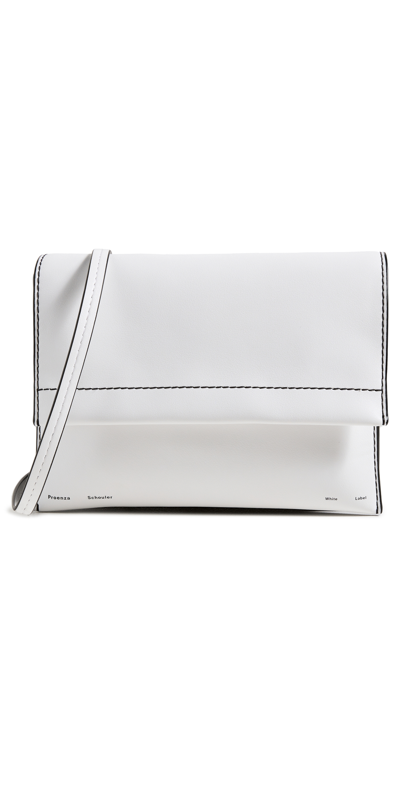 Proenza Schouler White Label Accordion Flap Bag In Optic White