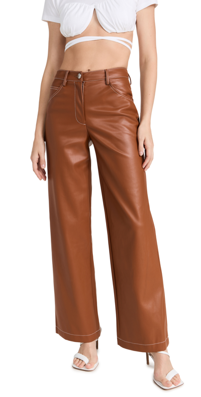 Shop Staud Domino Pants In Whiskey
