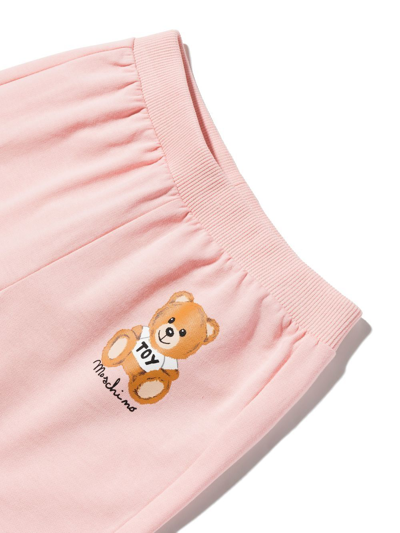 Shop Moschino Teddy Bear-print Cotton Tracksuit In Pink