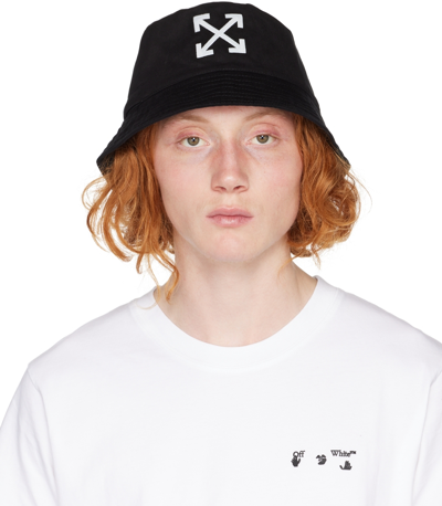 Off-white Arrow Black Cotton Bucket Hat Off White Man | ModeSens