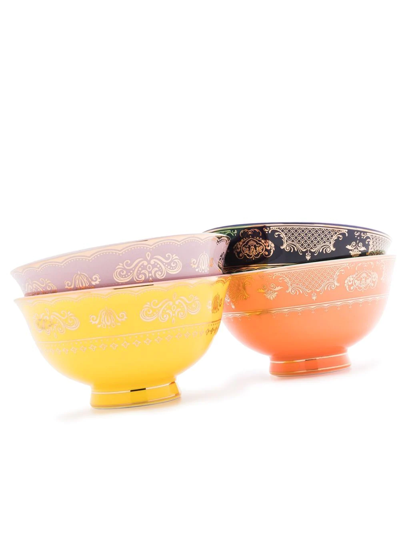Polspotten Grandpa Set Of Four Bowls In Yellow
