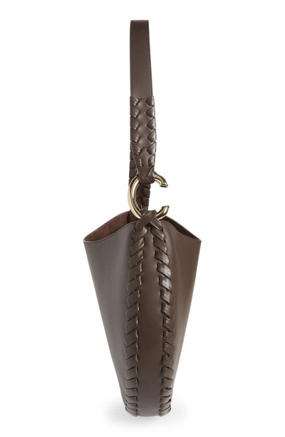 Shop Chloé Large Mate Leather Hobo In Bold Brown