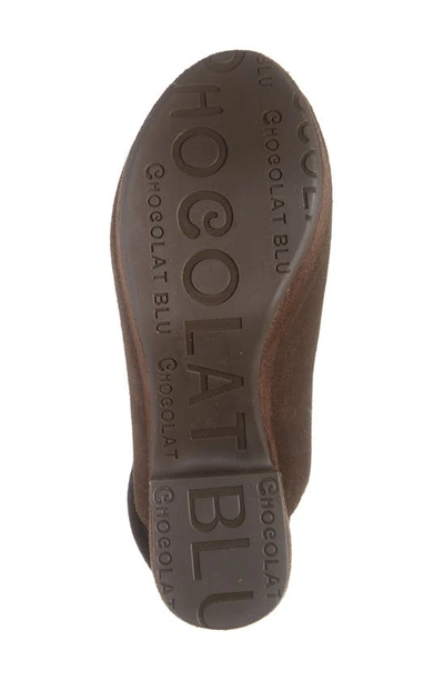 Shop Chocolat Blu Gabby Block Heel Sandal In Chocolate Suede