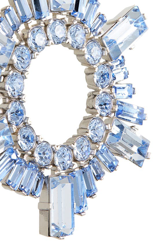 Amina Muaddi round crystal stud earrings - Blue